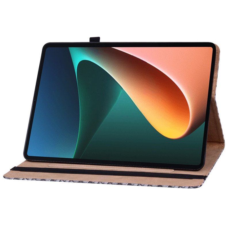 Fodral Xiaomi Pad 5 Faux Läder Färgat Vävmönster