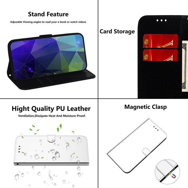 Fodral Samsung Galaxy M33 5G Spegel Och Band