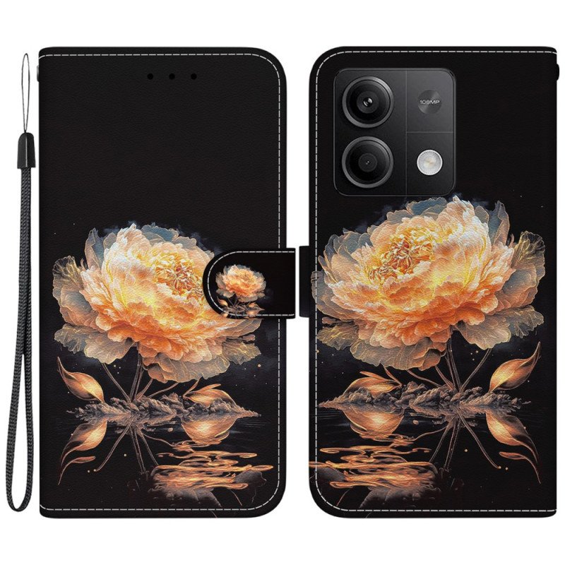 Fodral För Xiaomi Redmi Note 13 5g Gyllene Pion I Lnaière