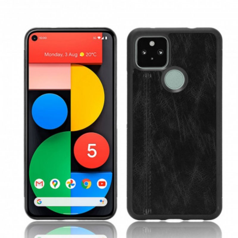 Skal Google Pixel 5 Couture Lädereffekt