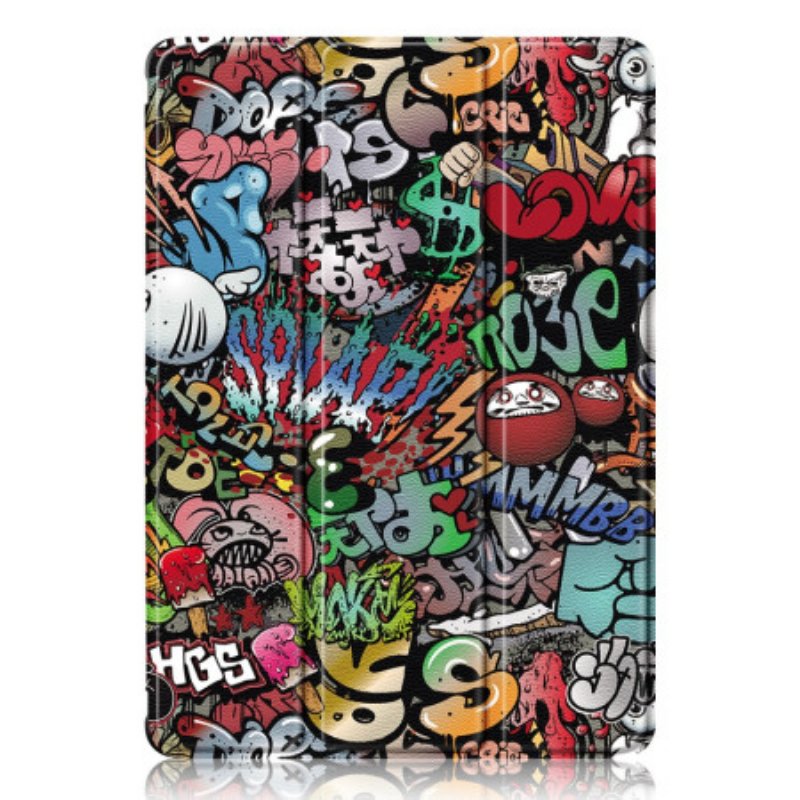 Samsung Galaxy Tab S9 Plus Transparent Graffiti Baksida