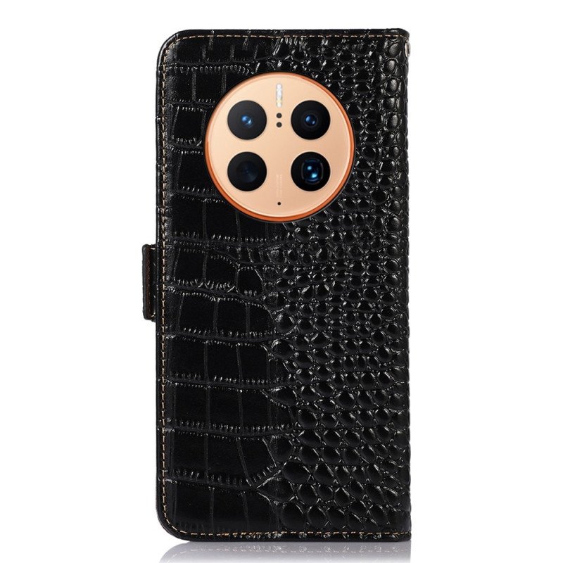 Fodral Huawei Mate 50 Pro Crocodile Style Rfid