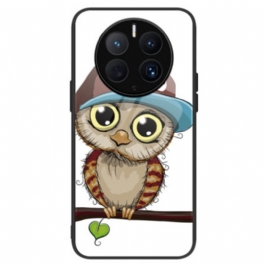 Mobilskal Huawei Mate 50 Pro Bad Owl Härdat Glas