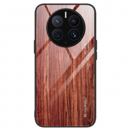 Mobilskal Huawei Mate 50 Pro Trädesign Härdat Glas