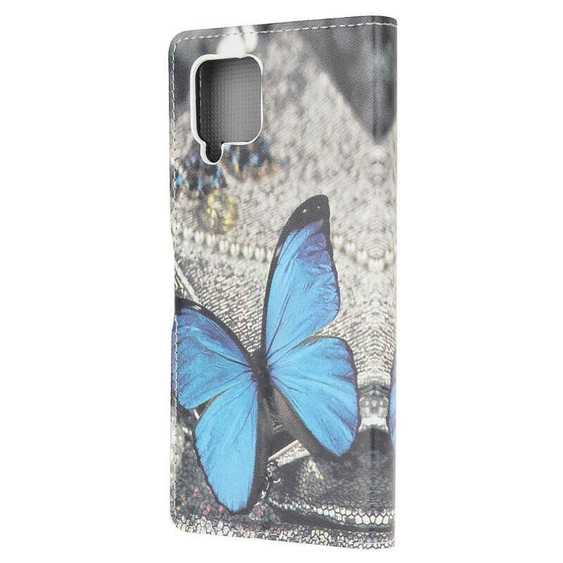 Folio-fodral Samsung Galaxy A42 5G Butterfly Prestige Blue