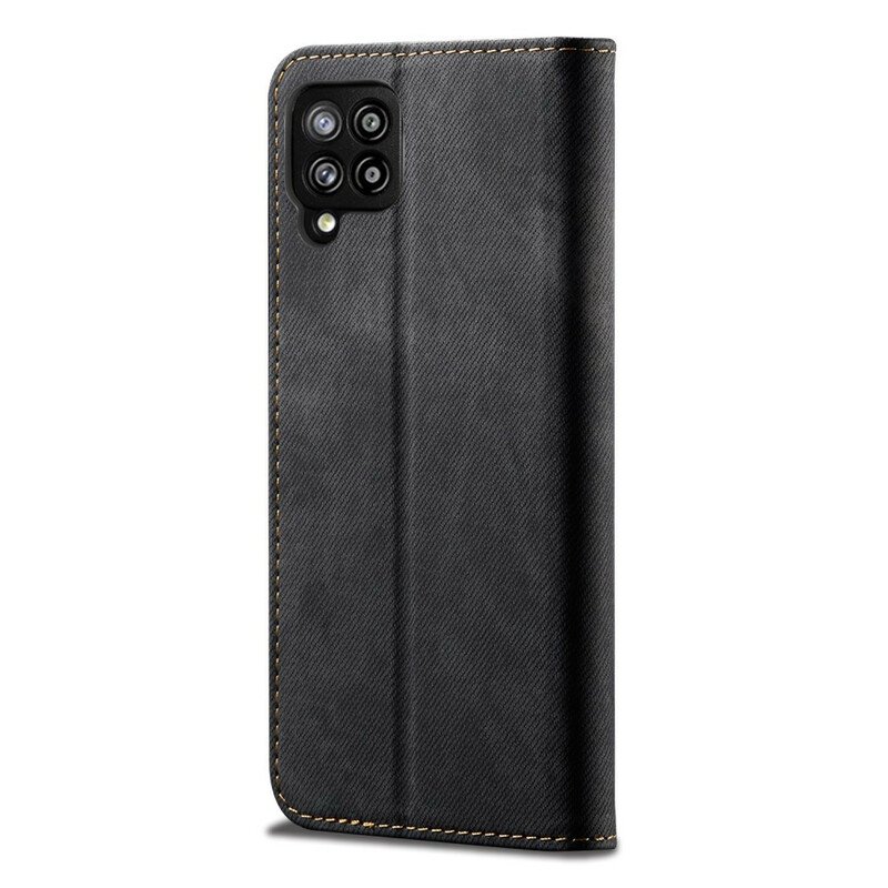 Folio-fodral Samsung Galaxy A42 5G Läderfodral Denim Tyg