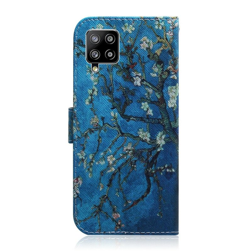 Läderfodral Samsung Galaxy A42 5G Blommande Trädgren