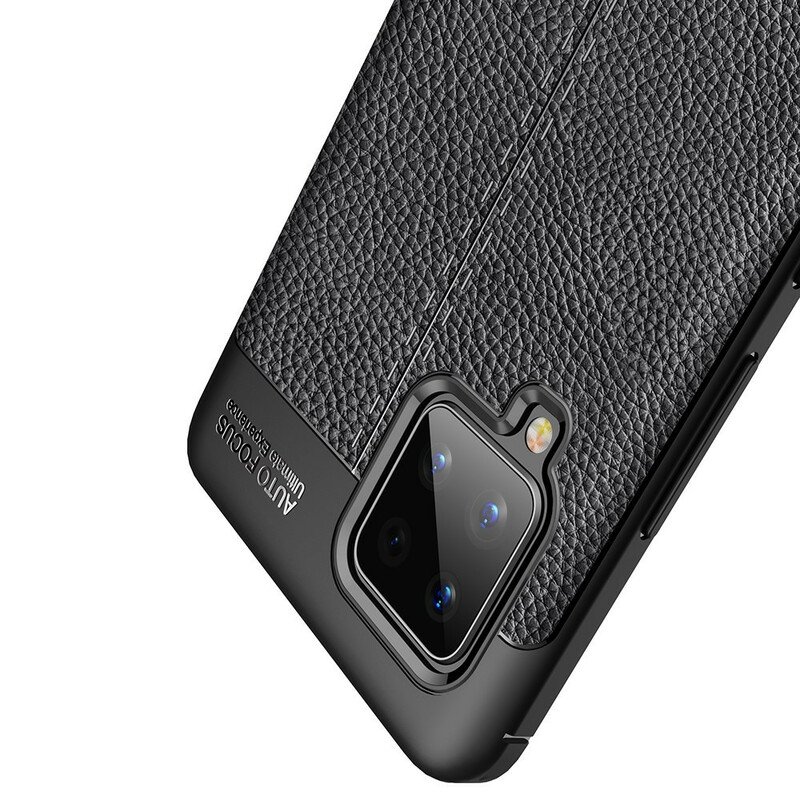 Skal Samsung Galaxy A42 5G Dubbel Linje Litchi Läder Effekt