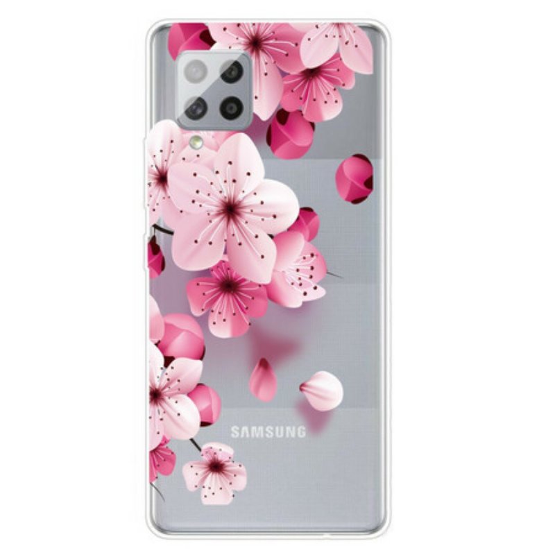 Skal Samsung Galaxy A42 5G Små Rosa Blommor