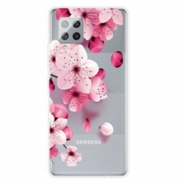 Skal Samsung Galaxy A42 5G Små Rosa Blommor