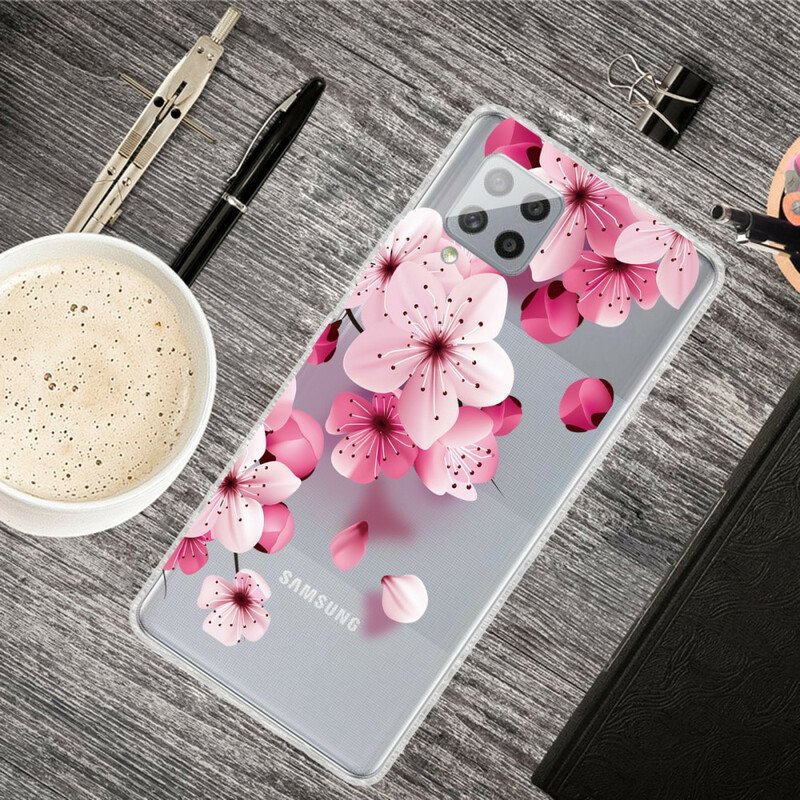 Skal Samsung Galaxy A42 5G Små Rosa Blommor