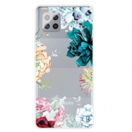 Skal Samsung Galaxy A42 5G Sömlös Akvarell Blommor