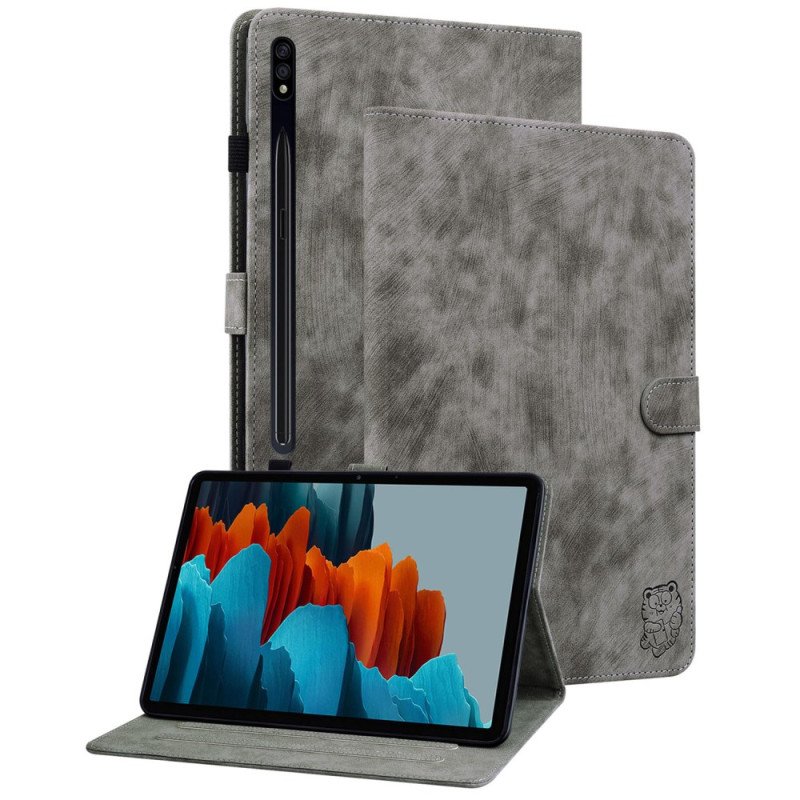 Läderfodral Samsung Galaxy Tab S9 Telefonfodral Tigermönster