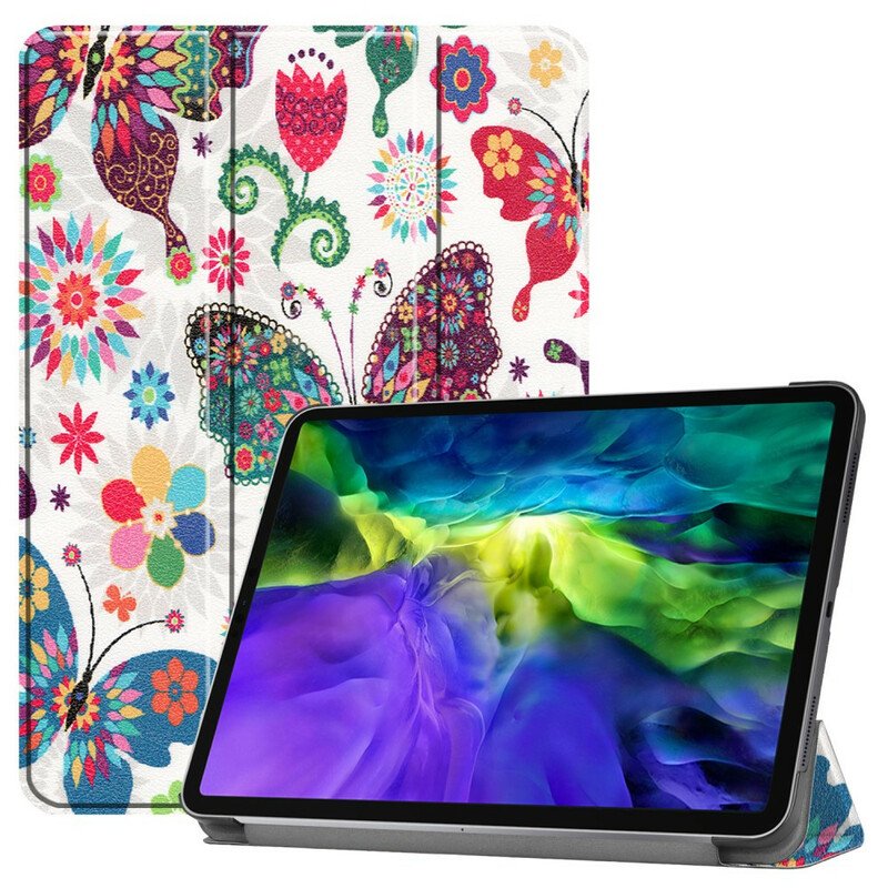 Skal iPad Pro 11" (2020) Retro Fjärilar Och Blommor