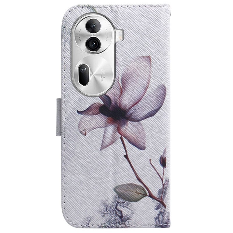 Fodral För Oppo Reno 11 Pro 5g Rosa Blomma