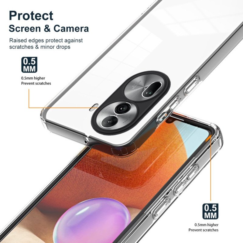 Skal För Oppo Reno 11 Pro 5g Transparent Färgad Fälg