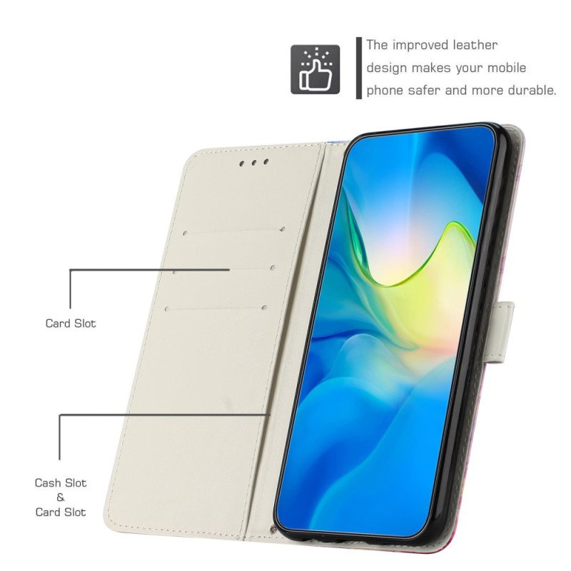 Folio-fodral Xiaomi 13 Pro Med Kedjar Strip Marmor