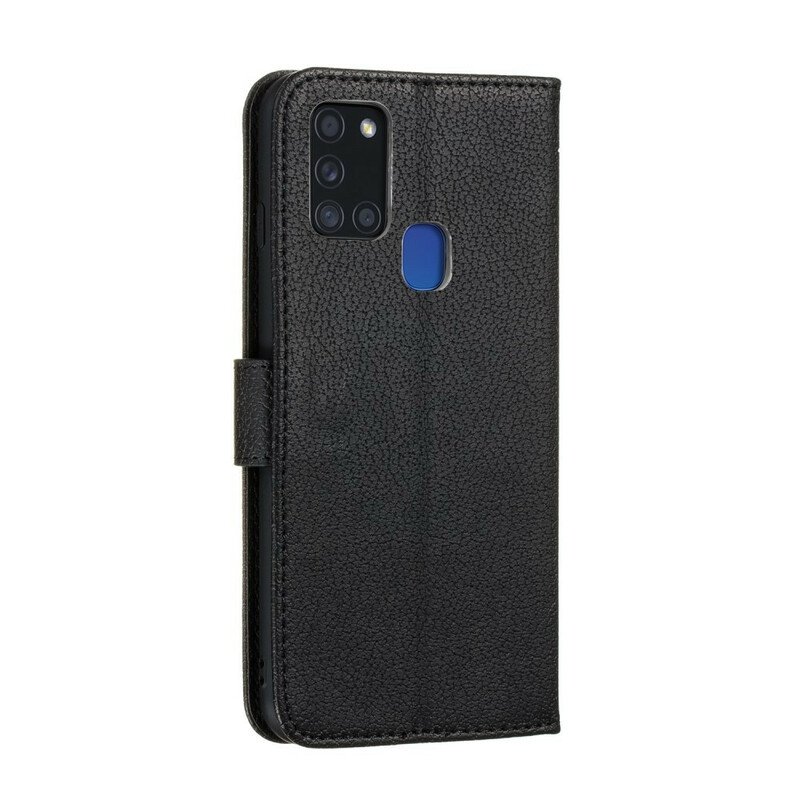 Fodral Samsung Galaxy A21s Faux Leather Lev Din Dröm