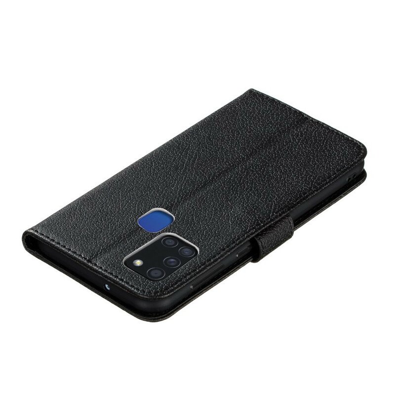 Fodral Samsung Galaxy A21s Faux Leather Lev Din Dröm