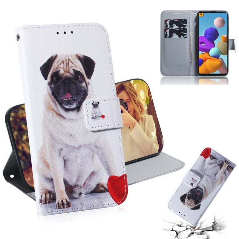 Fodral Samsung Galaxy A21s Mops Hund