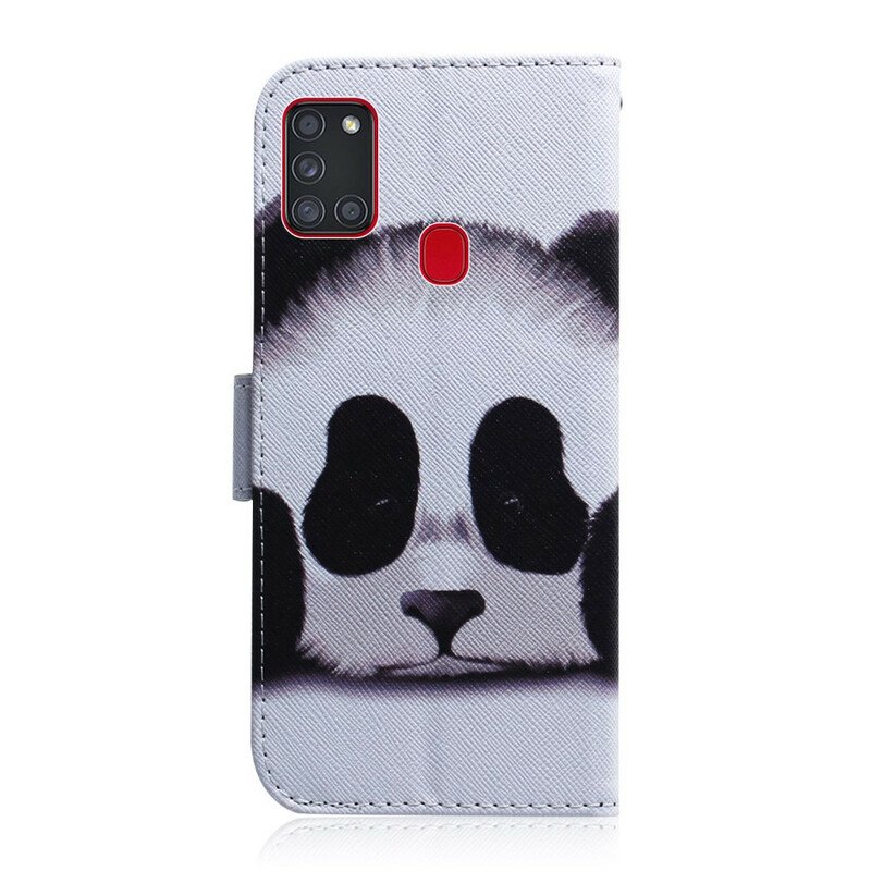 Fodral Samsung Galaxy A21s Panda Ansikte