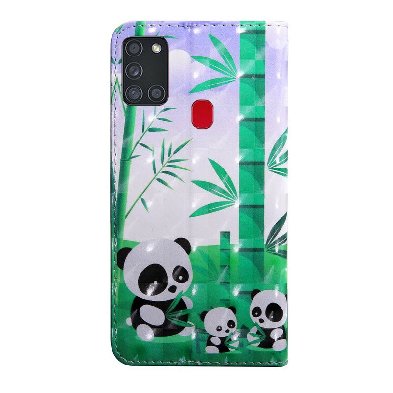 Fodral Samsung Galaxy A21s Panda Familj