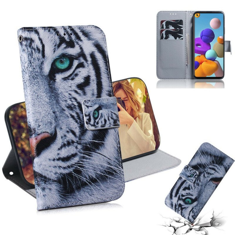 Fodral Samsung Galaxy A21s Tiger Face