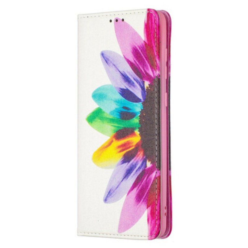 Folio-fodral Samsung Galaxy A21s Akvarell Blomma