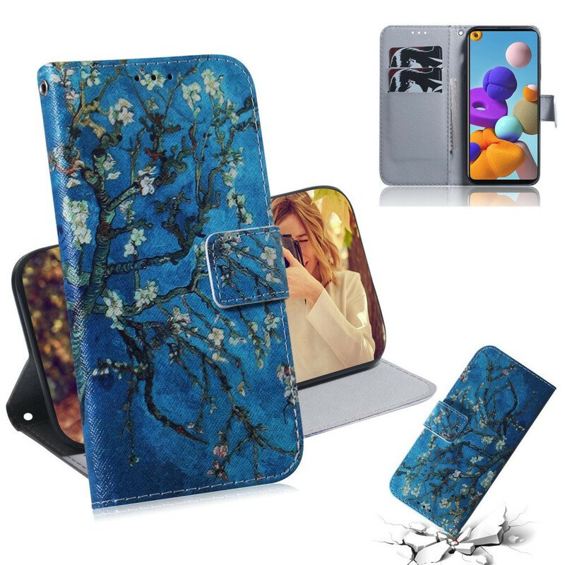 Folio-fodral Samsung Galaxy A21s Blommande Trädgren