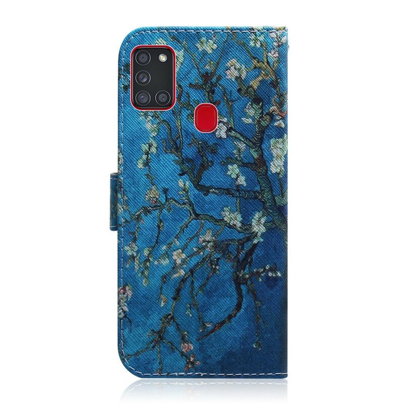 Folio-fodral Samsung Galaxy A21s Blommande Trädgren