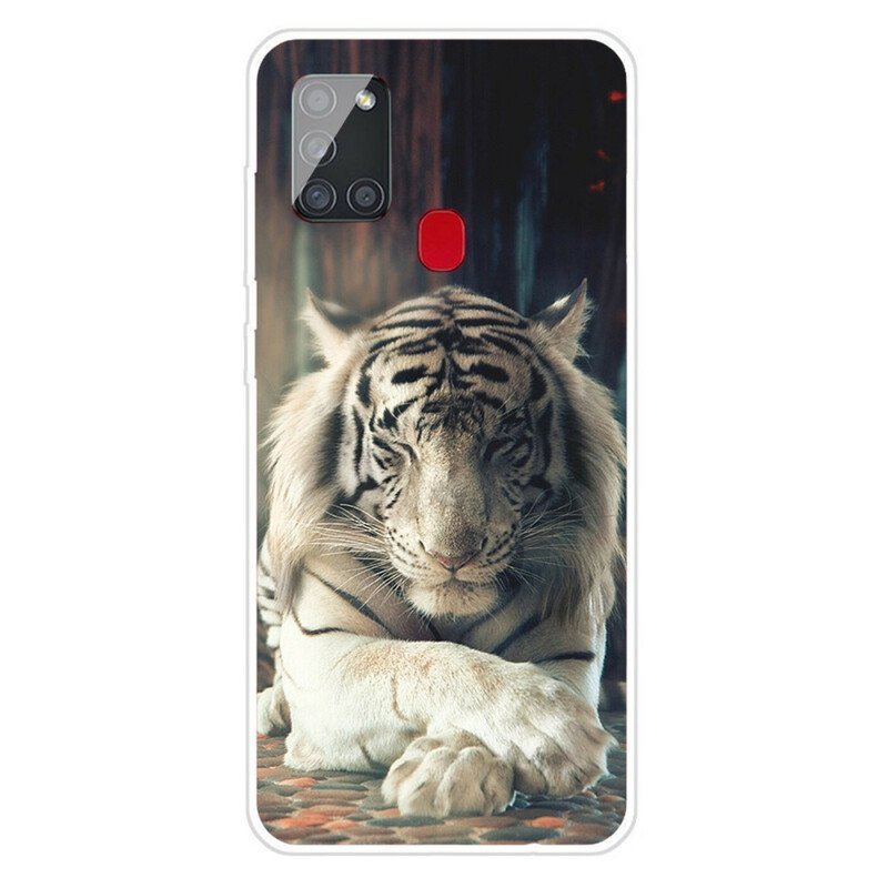 Mobilskal Samsung Galaxy A21s Flexibel Tiger