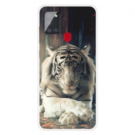 Mobilskal Samsung Galaxy A21s Flexibel Tiger