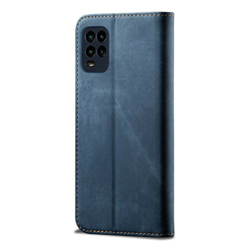 Folio-fodral Xiaomi Mi 10 Lite Läderfodral Denim Tyg