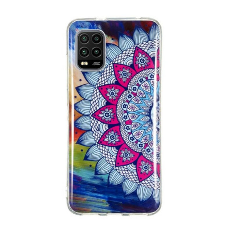 Mobilskal Xiaomi Mi 10 Lite Fluorescerande Färgglada Mandala