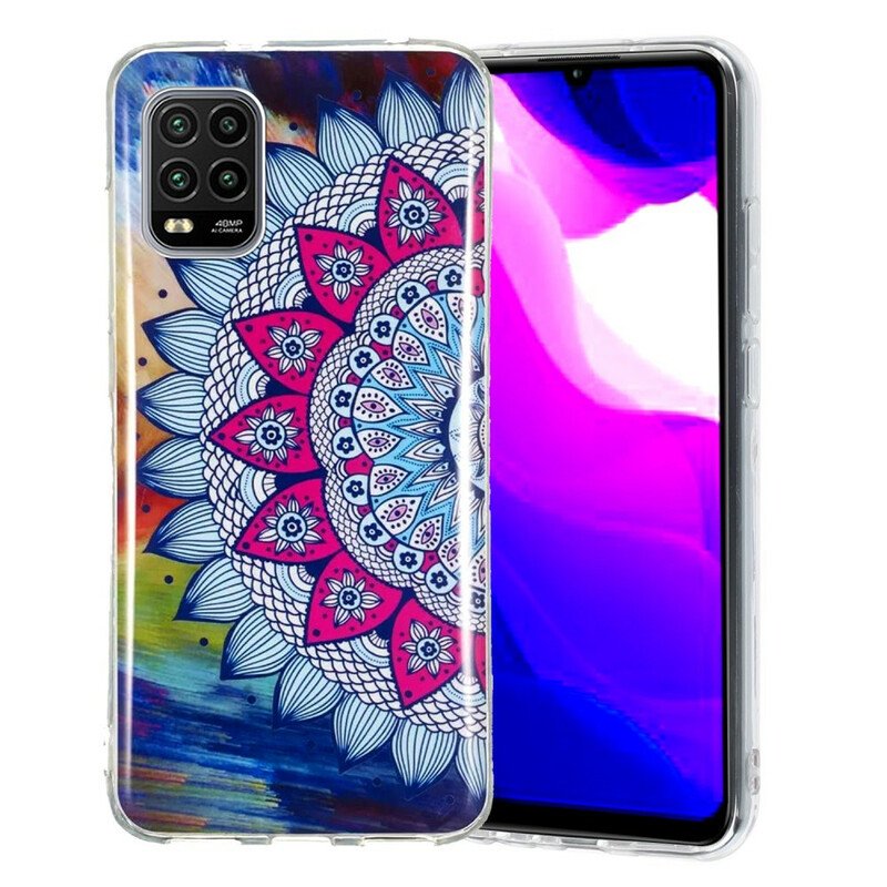 Mobilskal Xiaomi Mi 10 Lite Fluorescerande Färgglada Mandala