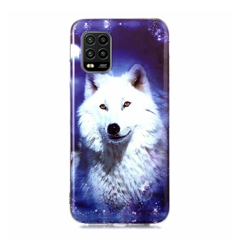 Mobilskal Xiaomi Mi 10 Lite Fluorescerande Wolf Series