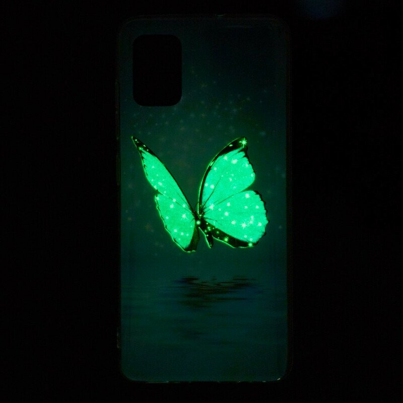 Skal Xiaomi Mi 10 Lite Fluorescerande Blå Fjäril