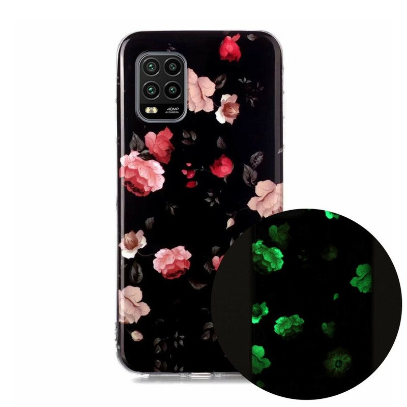 Skal Xiaomi Mi 10 Lite Fluorescerande Blommor