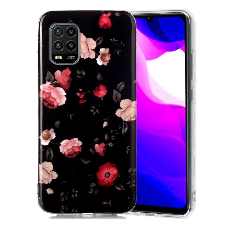 Skal Xiaomi Mi 10 Lite Fluorescerande Blommor