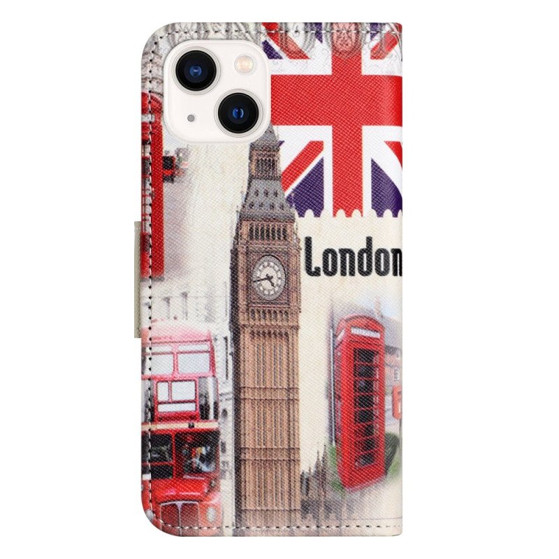 Folio-fodral iPhone 14 Plus London Livet