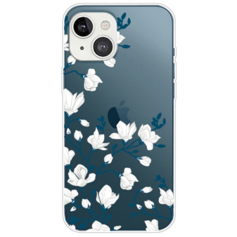 Skal iPhone 14 Plus Vita Blommor