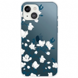 Skal iPhone 14 Plus Vita Blommor