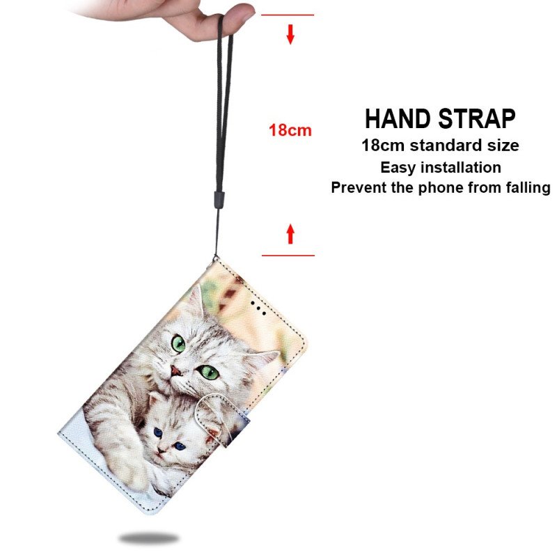 Fodral Xiaomi 12 / 12X Med Kedjar Strappy Cat Family