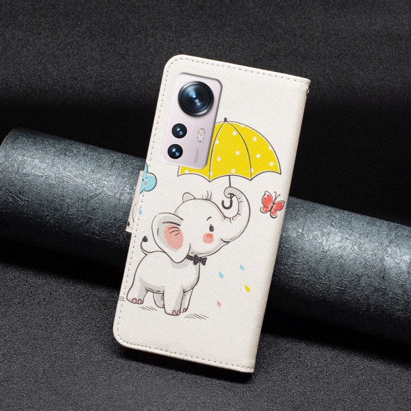 Folio-fodral Xiaomi 12 / 12X Baby Elefant