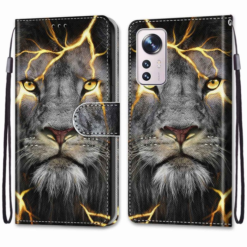 Folio-fodral Xiaomi 12 / 12X Med Kedjar Feline Med Rem