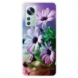 Mobilskal Xiaomi 12 / 12X Realistiska Blommor