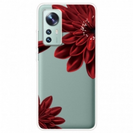 Mobilskal Xiaomi 12 / 12X Röda Blommor