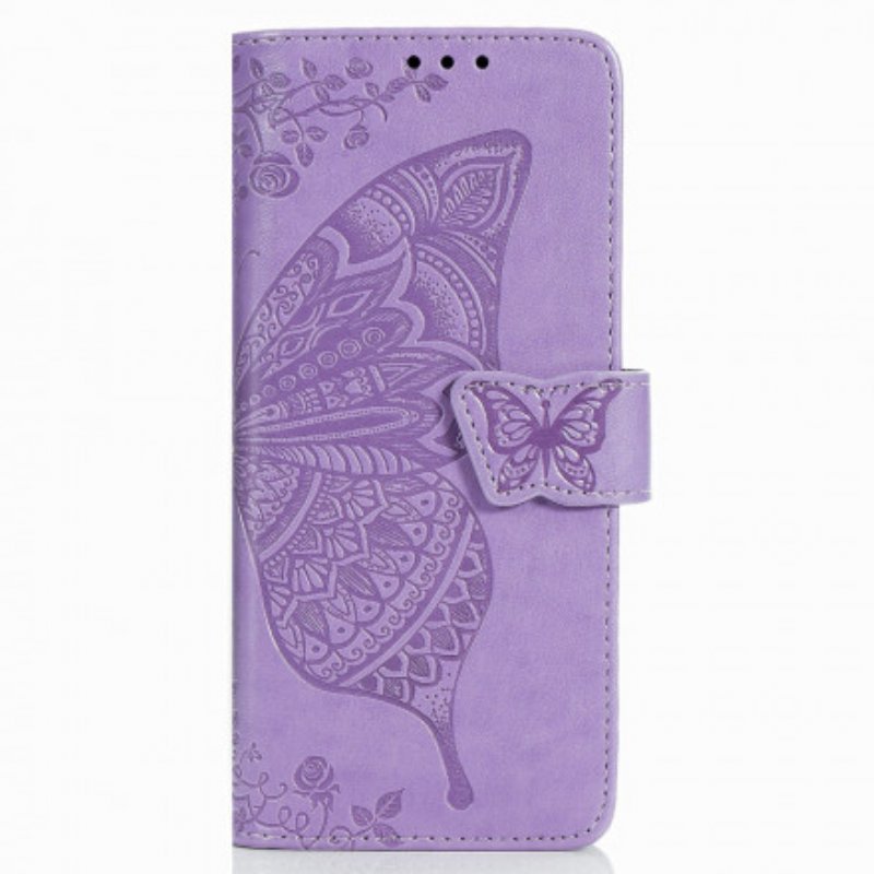 Fodral Samsung Galaxy Z Fold 3 5G Butterfly Design Med Lanyard