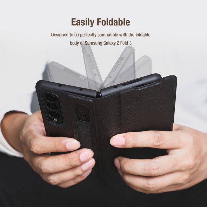 Fodral Samsung Galaxy Z Fold 3 5G Faux Läder Nillkin