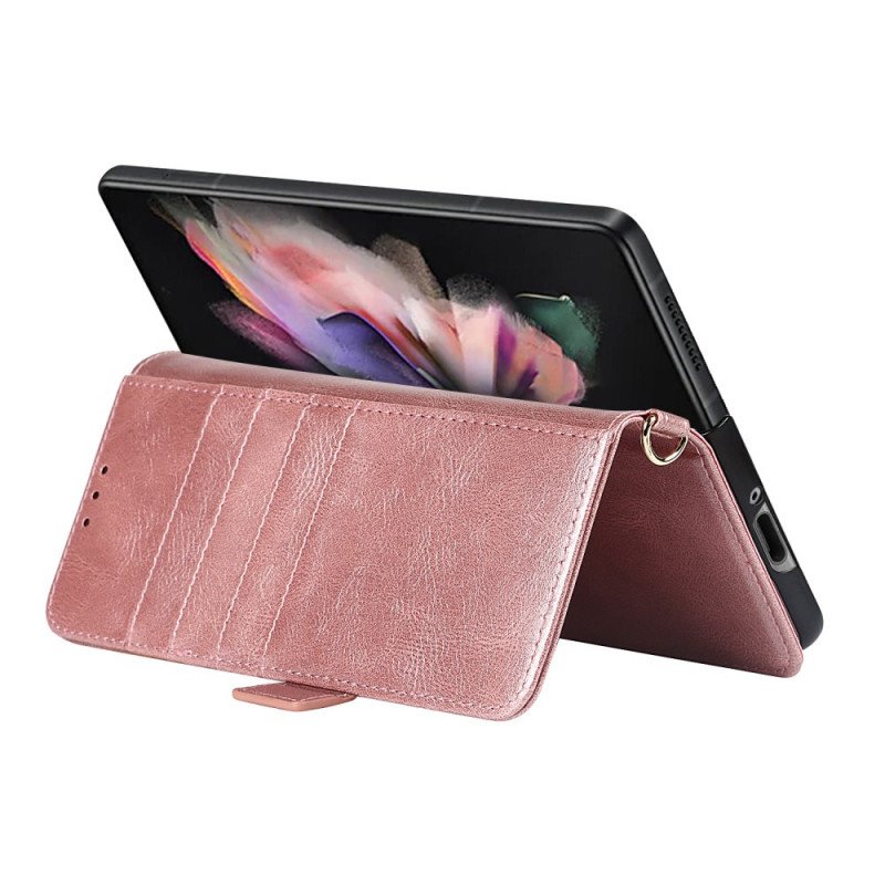 Fodral Samsung Galaxy Z Fold 3 5G Folio-fodral Dubbla Pennhållarflik